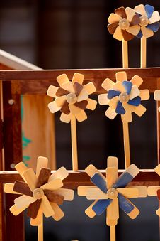 Wooden Toy Windmill Royalty Free Stock Photos