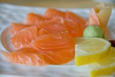 Salmon Sashimi Close-up Royalty Free Stock Photo Salmon Sashimi Close-up Royalty Free Stock Photo