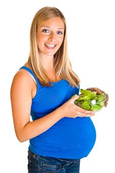 Pregnant Woman With Vegetables Royalty Free Stock Images Pregnant Woman With Vegetables Royalty Free Stock Images