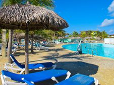 Swimming Pool At The Resort (Cuba, Caribbeans) Royalty Free Stock Photography Swimming Pool At The Resort (Cuba, Caribbeans) Royalty Free Stock Photography