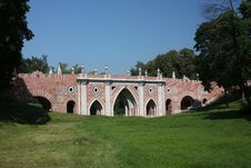 Museum - Reserve “Tsaritsyno”. Large Bridge. Royalty Free Stock Photos Museum - Reserve “Tsaritsyno”. Large Bridge. Royalty Free Stock Photos