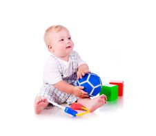 Little Boy With A Toys Royalty Free Stock Image Little Boy With A Toys Royalty Free Stock Image