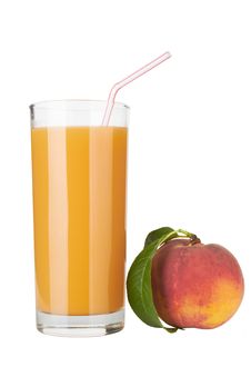 Fresh Peach Juce In Glass Royalty Free Stock Photo Fresh Peach Juce In Glass Royalty Free Stock Photo