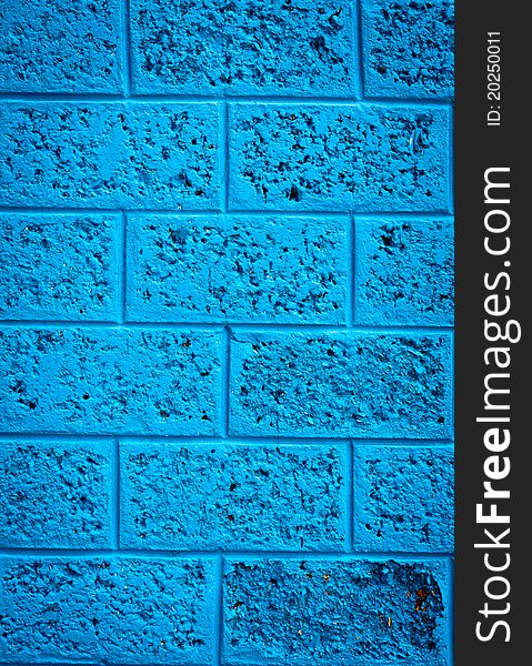 The blue walls made â€‹â€‹of brick background texture