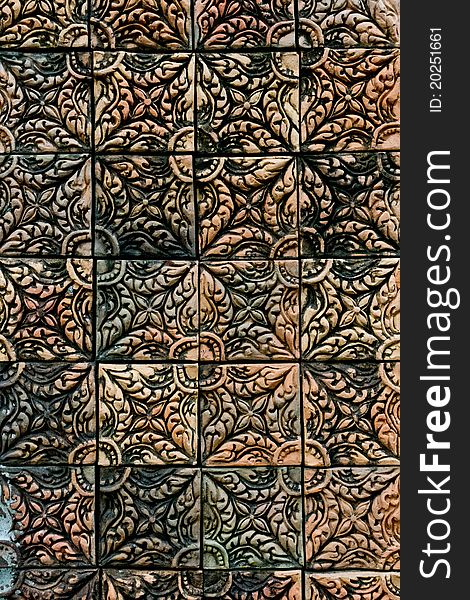 Buddhism Brick Pattern