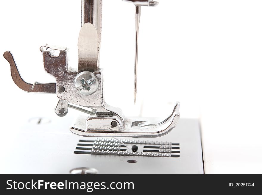 Sewing machine monochrome on a white background