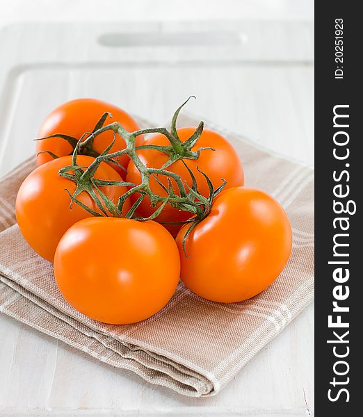 Beautiful and delicious orange tomatoes