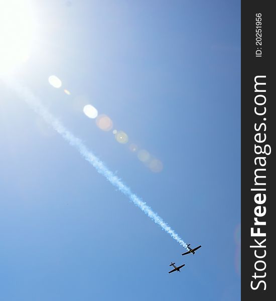 WWII planes giving a grand show at the Fort McArthur Days event in San Pedro, CA. WWII planes giving a grand show at the Fort McArthur Days event in San Pedro, CA.