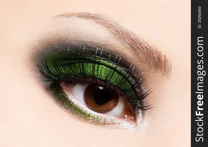 Close-up of beautiful womanish eye