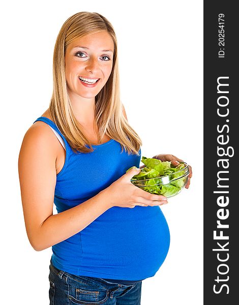 Pregnant Woman With Vegetables