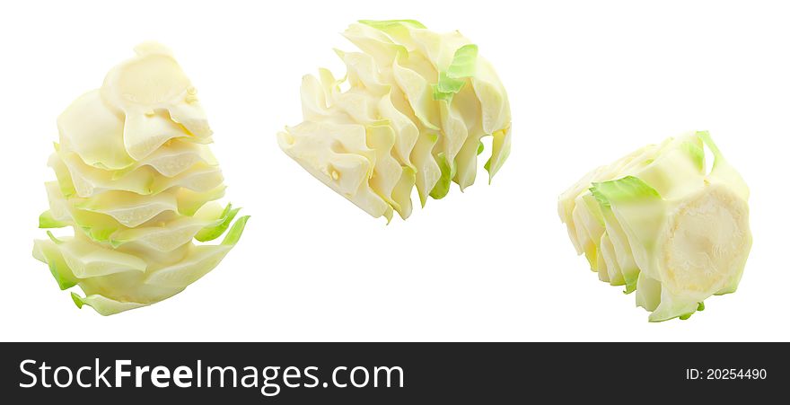 Heart of cabbage head (three angle)
