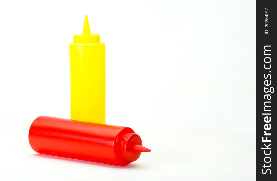 Red Ketchup And Yellow Mustered