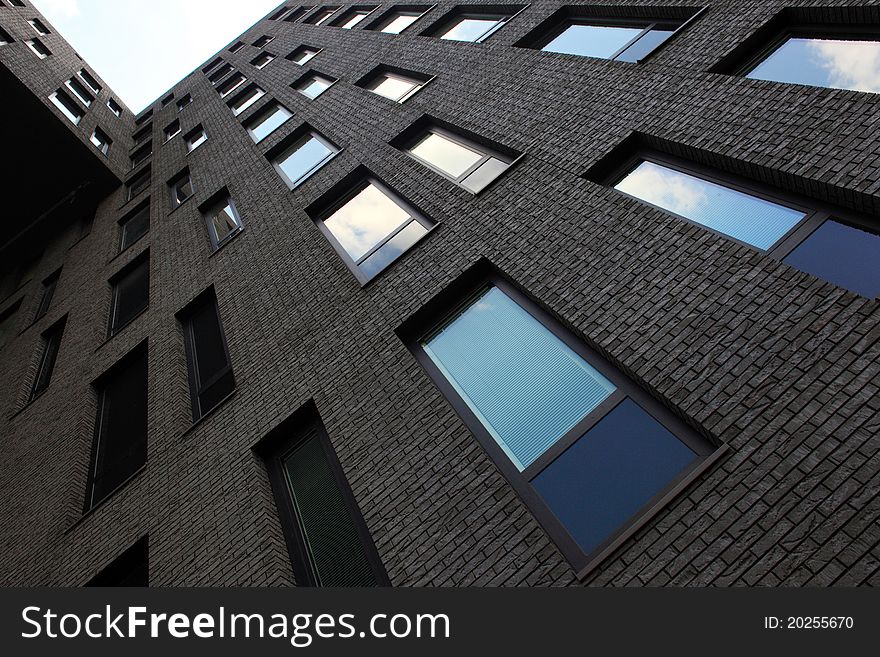 Grim Facade Of Office Building