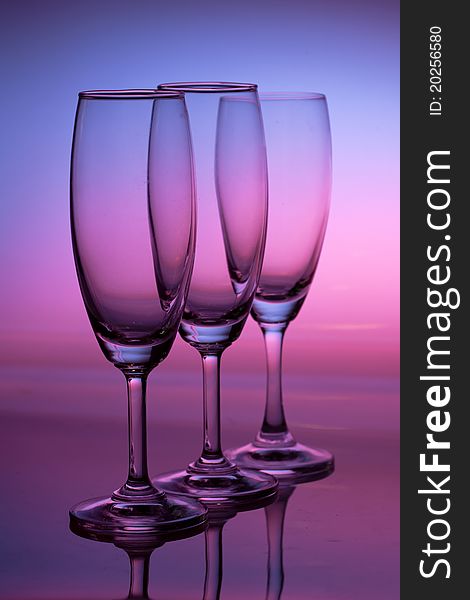 Champagne Glass With Rainbow