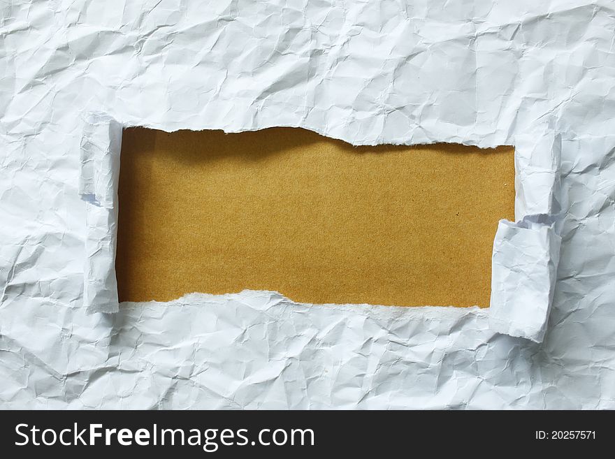 Torn Paper with space for text with yellow background