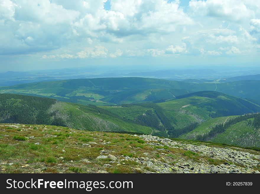 Nice view from Snezka mountain. Nice view from Snezka mountain