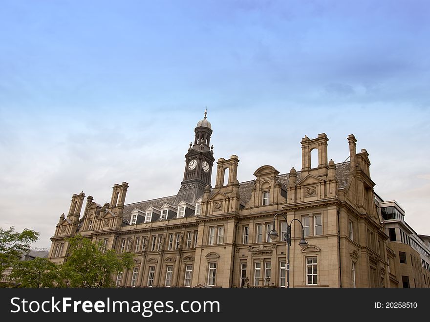 The Ornate Victorian Former Post Office and Clocktower in Leeds Yorkshire. The Ornate Victorian Former Post Office and Clocktower in Leeds Yorkshire