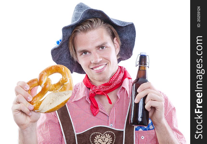 Wants to eat a pretzel and drink a beer. Wants to eat a pretzel and drink a beer