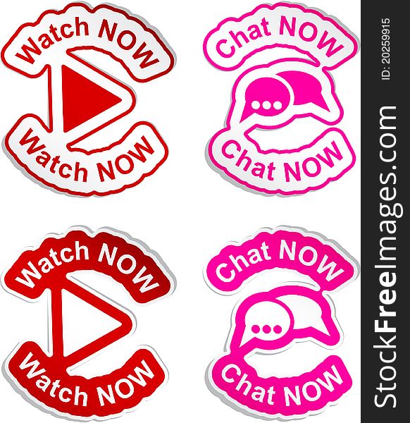 Watch now, chat now stickers. Watch now, chat now stickers.