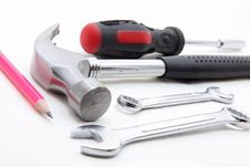 Basic Construction Tool Set Royalty Free Stock Photography Basic Construction Tool Set Royalty Free Stock Photography