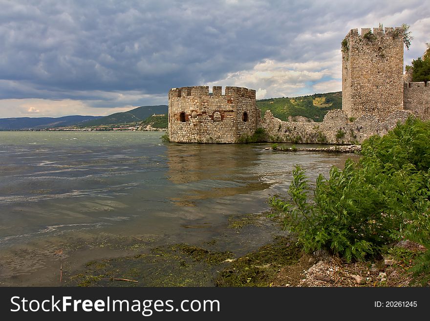 Golubac fortress on the bank of Danube river. Golubac fortress on the bank of Danube river.