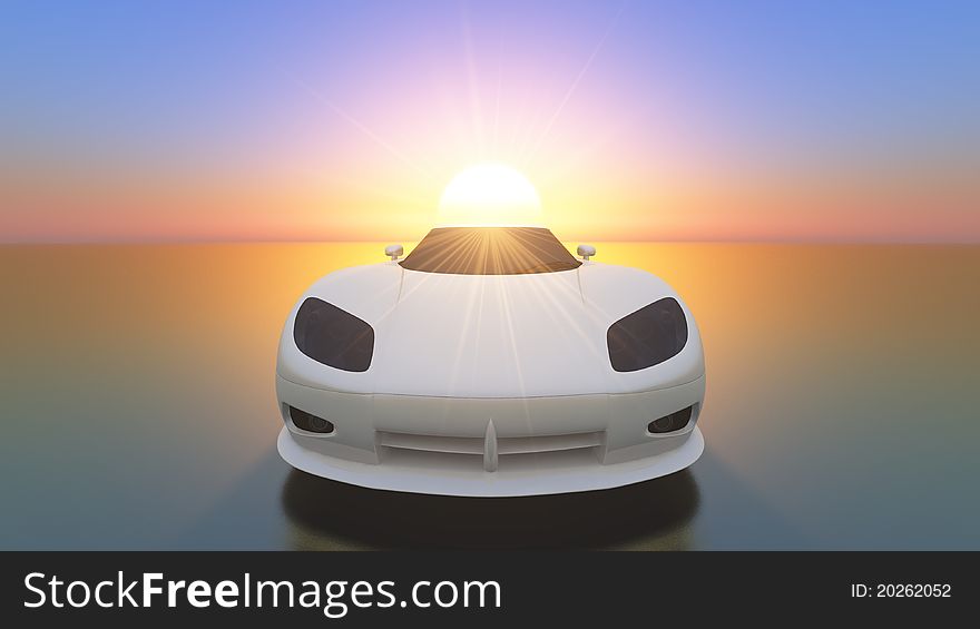 Driving image of the Sports car