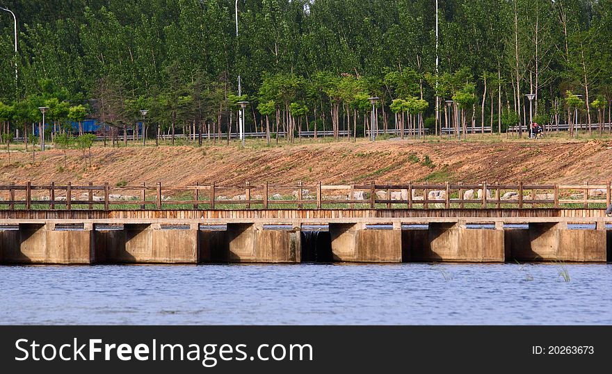 Stone bridge over the river.