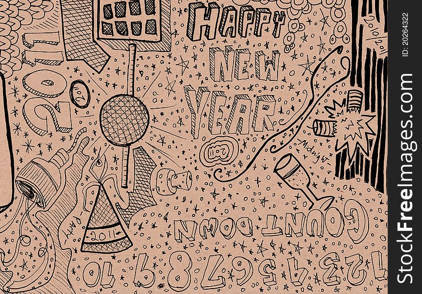 Happy New Year Doodle