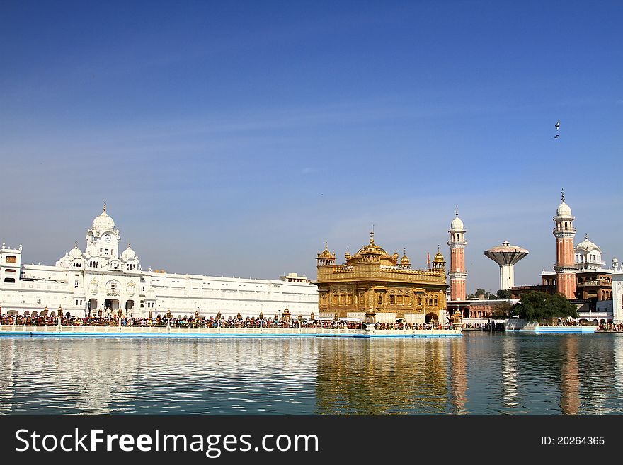 Golden temple in Amtisar, India.