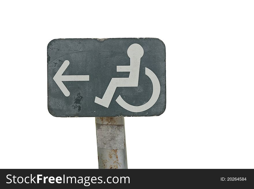 Directional signs for the walk symbol sat on the cart. Directional signs for the walk symbol sat on the cart.