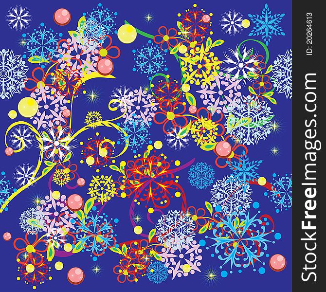 Abstract pattern witn flowers. illustration. Abstract pattern witn flowers. illustration