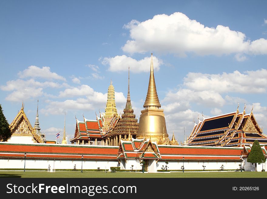 Thai style architecture, Wat Phra Kaew, Bangkok, Thailand