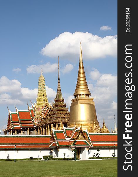 Thai style architecture, Wat Phra Kaew, Bangkok, Thailand