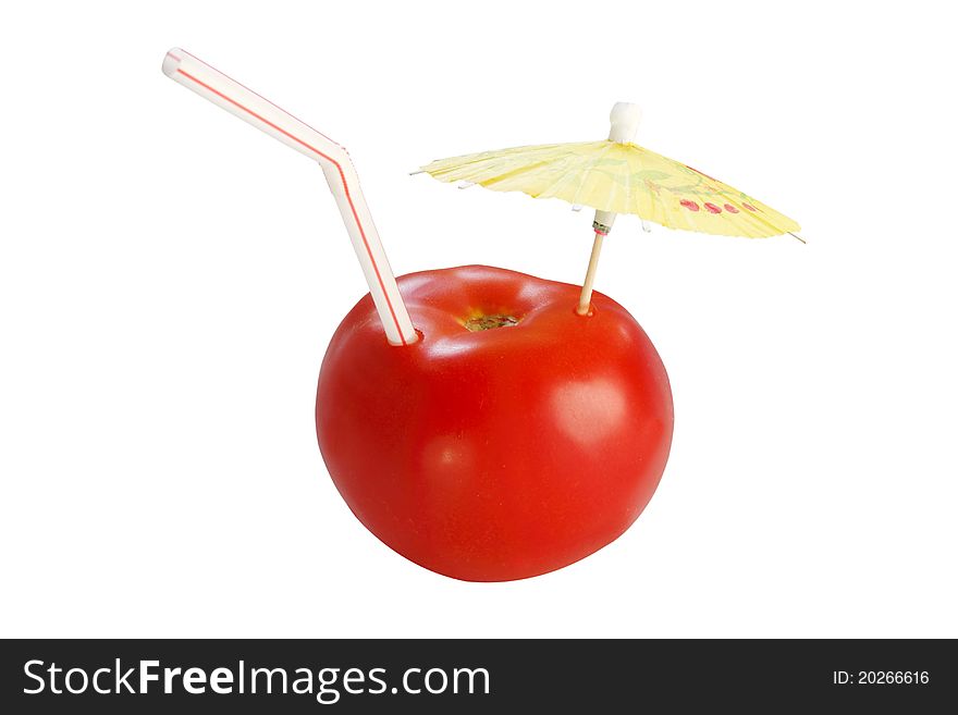 Concept, symbolizing natural juice, fresh tomato juice