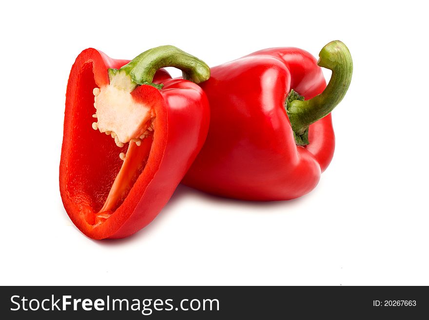 Sweet pepper isolated on white background