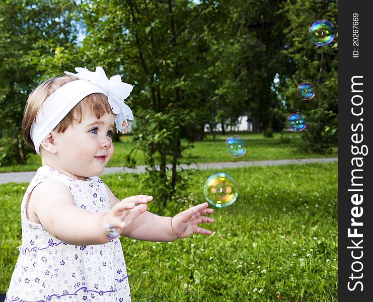 Girl With Soap Bubble