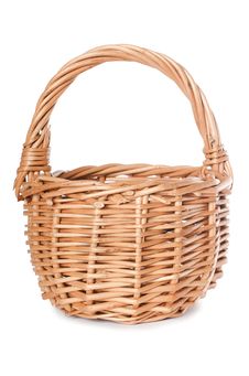 Wattled Basket Isolated On White Stock Photos Wattled Basket Isolated On White Stock Photos