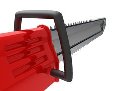 Red Chainsaw Royalty Free Stock Images Red Chainsaw Royalty Free Stock Images