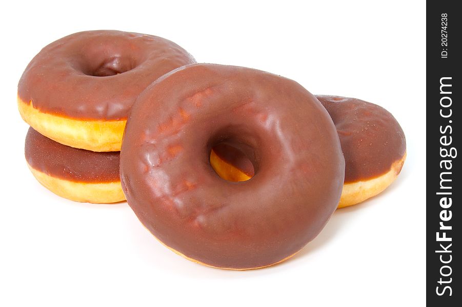 Donuts, isolated on a white background