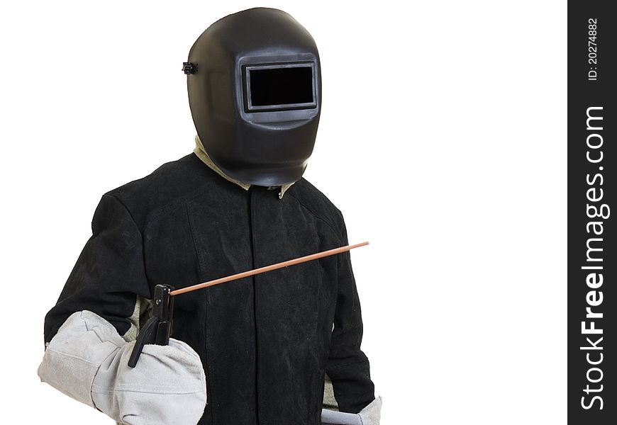 Welder on a white background.