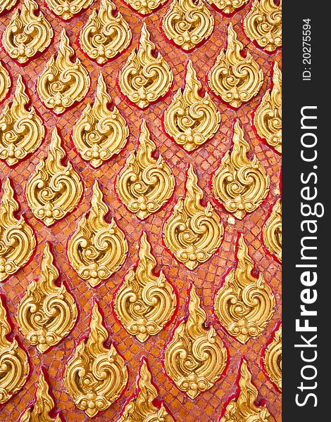 Thai art gold painting pattern. Thai art gold painting pattern