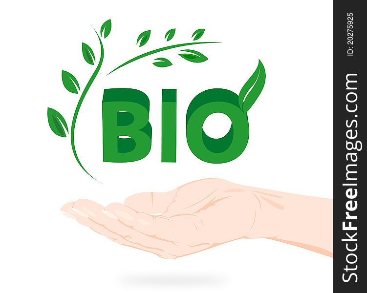 Green Bio Logo In Hand