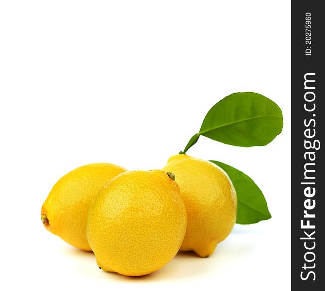 Lemons pile isolated on white. Lemons pile isolated on white