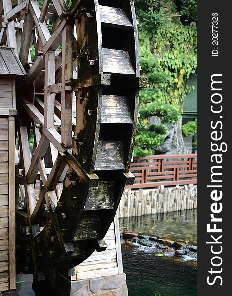 An old water wheel in Hong Kong