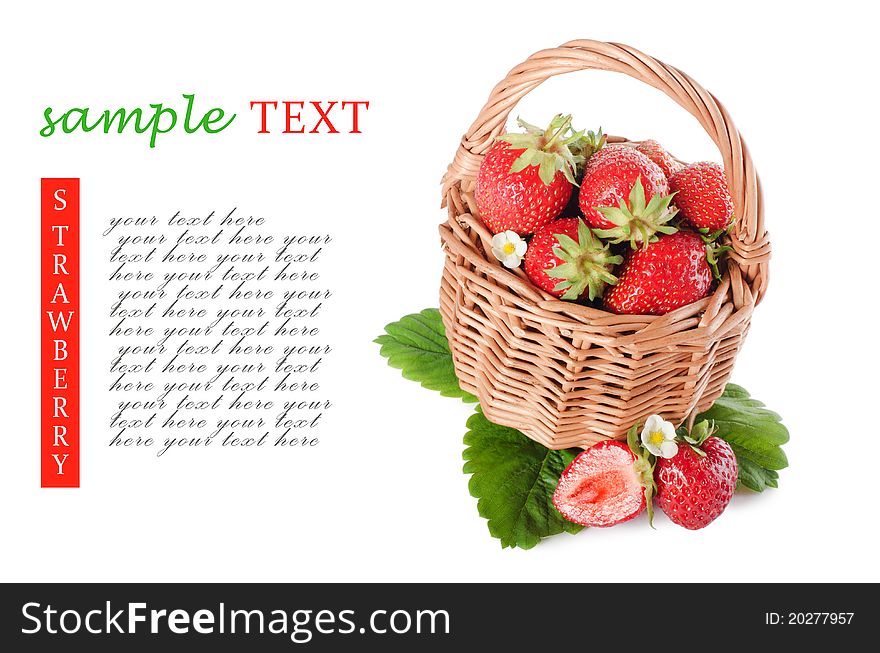 Fresh strawberry in basket