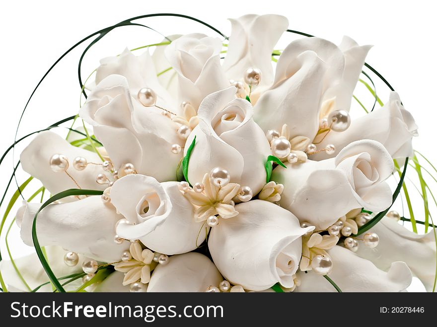 Bridal bouquet. On white background