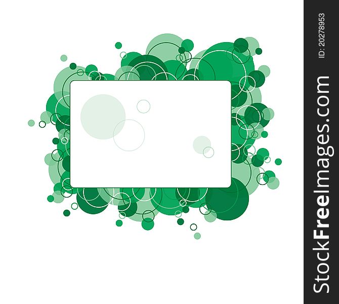 Abstract Background. Illustration. Green Circles.