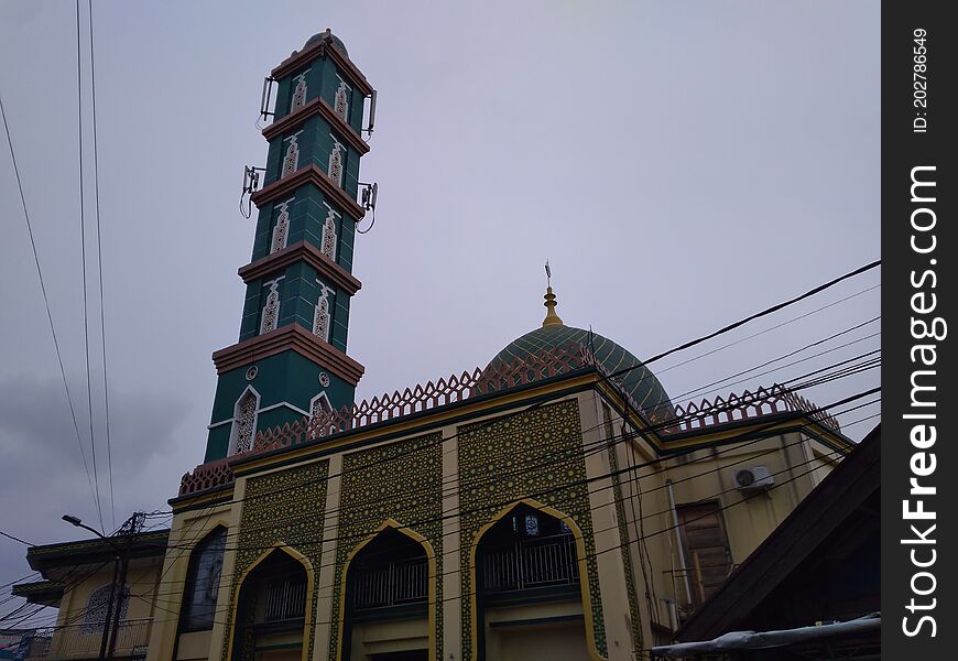 Mosque Image For Background Greeting Card, Jakarta, Indonesia - 2020, especially for greeting season at ramadan, eid mubarak or moslem new year