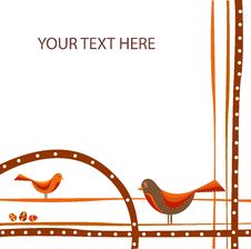 Abstract Stylized Background With Lines And Birds Stock Photos Abstract Stylized Background With Lines And Birds Stock Photos