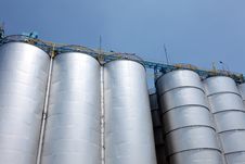 Steel Silo Royalty Free Stock Photography Steel Silo Royalty Free Stock Photography